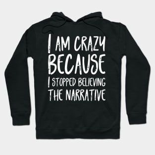 I am crazy  because  I stopped believing  the narrative Hoodie